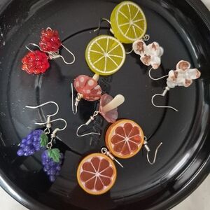 Fruit and Floral Earrings Set